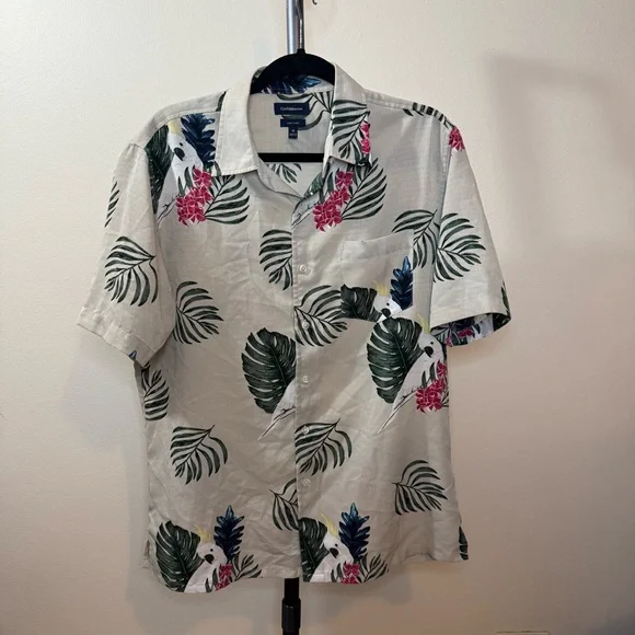 Croft & Barrow Floral Leaf Print Shirt - Picture 1 of 5